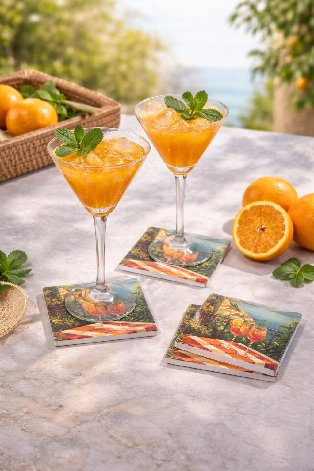 Ceramic Coasters set of 4 | Mocktails